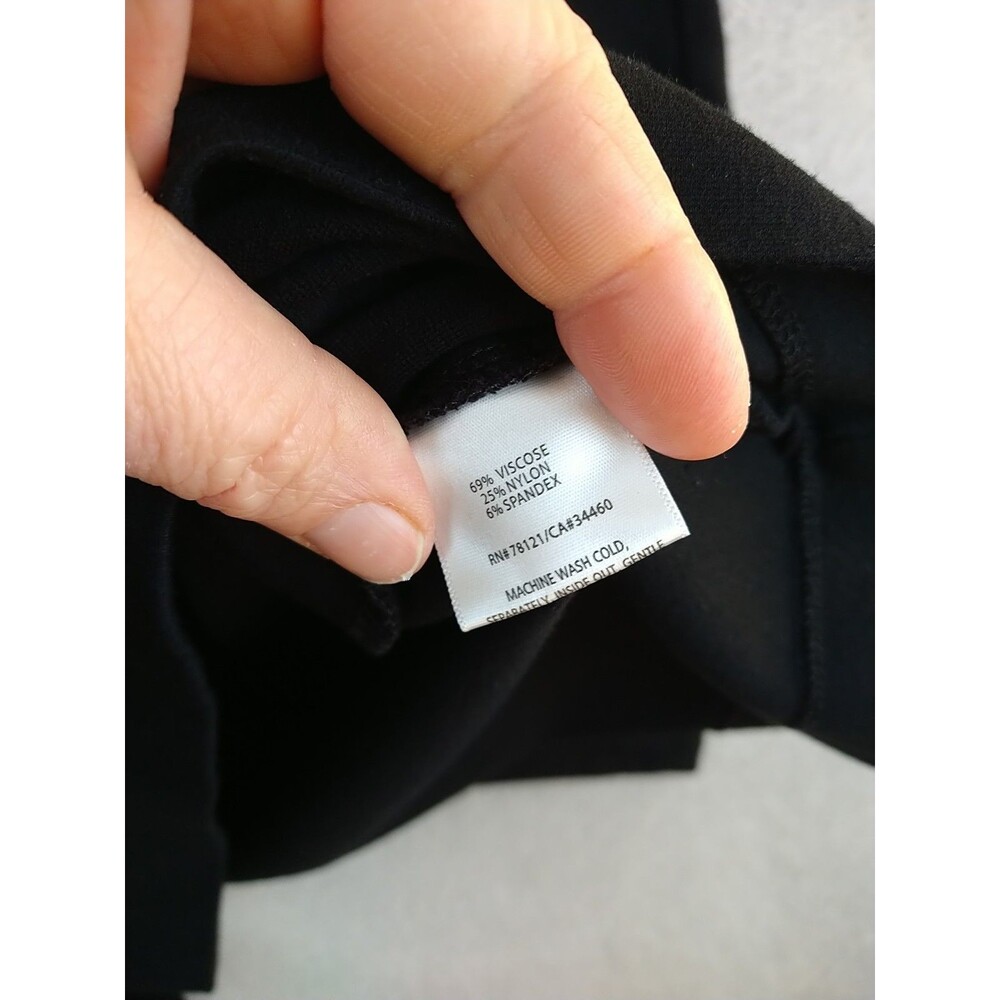 Eileen Fisher Black Pencil Midi Skirt Women's XL Knit Pull on Career System Piec - Picture 8 of 12